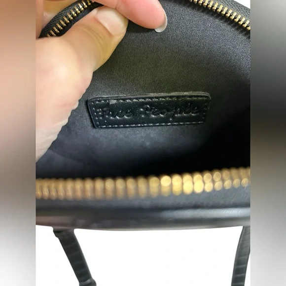 Free People Leather Circle Crossbody Bag Black - Picture 9 of 14